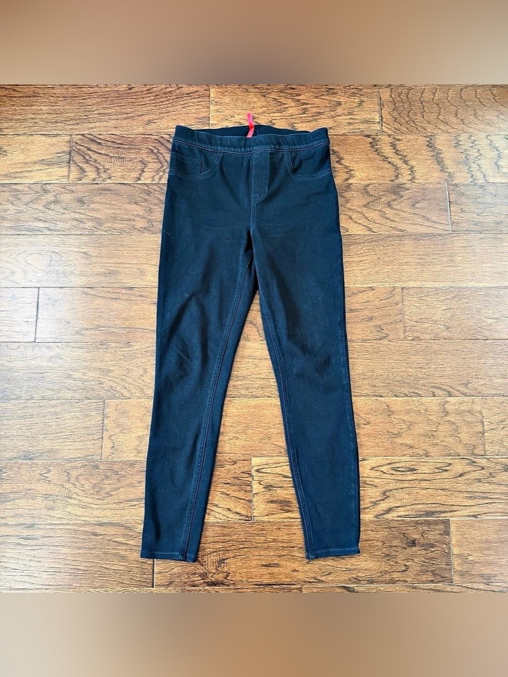 SPANX Jean-ish Ankle Leggings Black Pull On Shaping Pants Medium Regular
